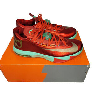 Nike Shoes KD VI 6 Christmas Sz 10 Red DS Sneakers 599424-601 Athletic Sports